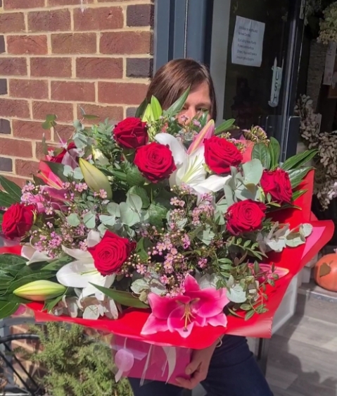Lilies and Red Roses Bouquet