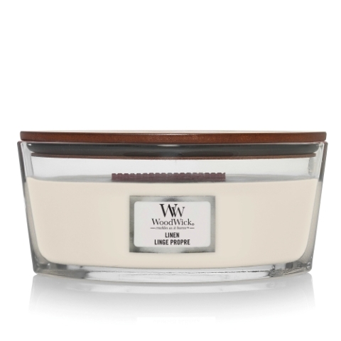 Linen Woodwick Candle Ellipse